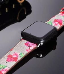 apple watch smart watch strap G Color Pattern LeatherStrap for AppleWatch Band Series 6 5 4 3 2 40mm 44mm 38mm 42mm Bracelet iWatc1656400