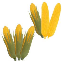 Decorative Flowers 6 Pcs Artificial Simulation Corn Decor Vegetable Learning Toy Plastic Fake Decorations