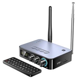 Radio M9Pro Bluetooth Audio Receiver Transmitter DSP Wireless Adapter NFC/AUX/RCA/USB UDisk/TF/6.5 Mic Karaoke/Coaxial/FM Radio