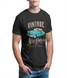 Men039s TShirts 2021 Summer Tshirt Vintage Auto Letter Printing Classic Car Pattern Loose Oneck Highquality Shortsleeved4047383