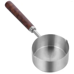 Pans Stainless Steel Small Oil Pan Induction Ceramic Saucepan Convenient Frying With Cover