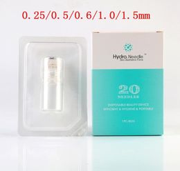 5PCS Hydra Needle 20 Aqua Micro Channel Mesotherapy titanium Gold Needle Fine Touch System derma stamp Serum Applicator1151602