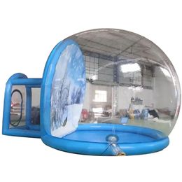 wholesale Customized bubble tent Inflatable Snow Globe Large Xmas Snow Globe Christmas Photo Booth dome house