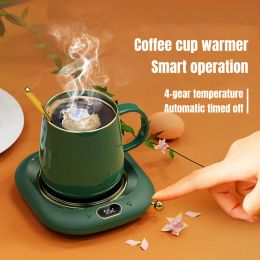 Tools 220V Home Electric Cup Heater Coaster Portable Coffee Mug Warmer Heating Mat 4 Gear Settings Keep Water Milk Warm Autooff