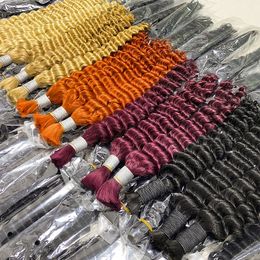 Colorful hair bulk hair extensions for braiding hair