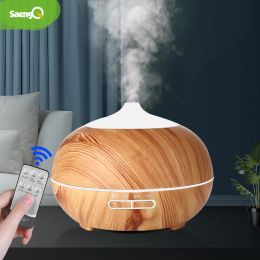 Epilators Saengq Aroma Diffuser Electric Air Humidifier Remote Control Cool Mist Maker Fogger Essential Oil Diffuser with Led Lamp