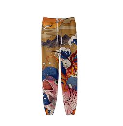 Men039s Pants Japanese Ukiyoe Cat Fishing 3d Print Jogger Harem Pant Casual Sports Hip Hop Men Women Long Loose Harajuku Trouse3790168