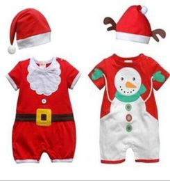 Christmas Baby Clothing High Quliaty Embroidery Baby Christmas Romper With Cpas 024M Toddler Infant Jumpsuits 6pcslot WD2626934796