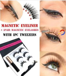 5 Magnet Eyelash Magnetic Liquid Eyeliner Magnetic False Eyelashes Tweezer Set Waterproof Long Lasting Eyelash Extension8035144