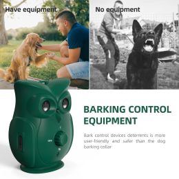 Deterrents Pet Dog Repeller Ultrasonic Bark Suppressor Outdoor Dog Repeller AntiNoise AntiBarking Dog Training Device Sonic Silencer Tool