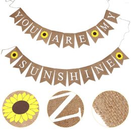 Party Decoration Birthday Banner For Baby Shower Hanging Spring Decor Wreath Linen Garland Frames Pos