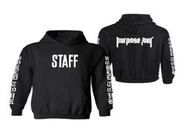 Whole STAFF Hoodie Purpose Tour Clothes Men Hoodies Sweatshirts Mens Streetwear Brand Sweatshirts4166822