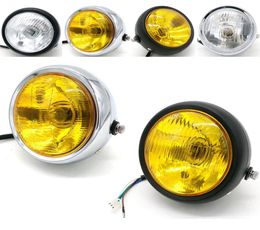 Universal Motorcycle Refit Headlight 12V Motorbike Vintage Head Lamp Scooter Round Spotlight Motor Front Lights3741058