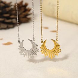 Pendant Necklaces WILD & FREE 18K Gold Plated Stainless Steel For Women Geometric Simple Cool Trendy Charm Tarnish Jewelry