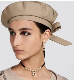 Nylon Beret Newsboy Caps For Women Designer Black Autumn Bow Berets Hats Spring Winter Female Women Flat Cap Berets Soft Casual Painter Hats Free ship