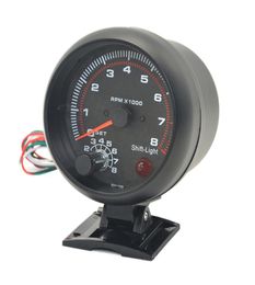 Dragon Gauge 375 inch95mm Auto Car White blacklight Tachometer gauge 08000 rpm For 468 cylinder warning function4366547