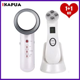 Devices Ultrasound Cavitation EMS Body Slimming Massager Fat Burner Machine+Mesotherapy Electroporation RF Radio Frequency Face Massager