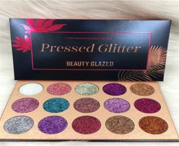 Quality In stockBeauty Glazed Glitter Eyeshadow Palette 15 Colors Eye Shadow Palette Makeup Ultra Shimmer Face Cosmetics Ma8596656