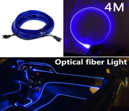 4M Car Atmosphere Light 12V LED Auto Interior Ambient Light Decor Atmosphere Optical Fibre Lamp Door bar4086773