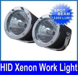 2pcs 55W 5quot HID XENON WORK LIGHT SPOT BEAM HEAD LAMP VEHICLE BULB SUV ATV TRUCK WBUILT IN BALLASTS7936706