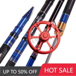 Rods High Quality Carbon Super Light Fishing Rod Positionable Fibre Telescopic Handle Stream Pole 3.6M 5.4M 7.2M 8.1M Travel Carp Rod