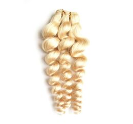 Loose Wave Brazilian Hair Weave Bundles 1 Bundle 100 Human Hair loose wave 1Bundles blonde Color Remy Hair1826755