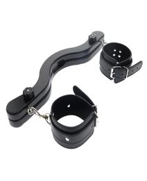 2020 New The Humbler Pro with ankle cuffs CBT Cock Ball Torture BDSM Ball Stretcher Scrotal Fixture BALL SMASHER CRUSHER Wood Hu6258228