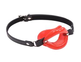 Open Mouth Gag Lips Shaped Bite Gag Adult Games Oral Sex Toys For Lover Black Red Pink GN2220000701255809