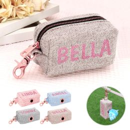 Accessories Custom Portable Dog Poop Bag Dispenser Outdoor Pet Garbage Bag Holder Personalized Dog Poop Travel Snack Treat Bags Pet Supplies