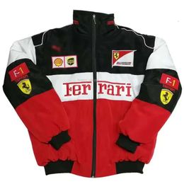 AF1 F1 Formula F1 Jacket One Racing Jacket Autumn and Winter Full Embroidered Logo Cotton Clothing Spot Sales AG Racing Jacket 253