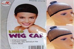 Ship 20 pcs NEW Fishnet Wig Cap Stretchable Elastic Hair Net Snood Wig Cap hair net wig net9032234