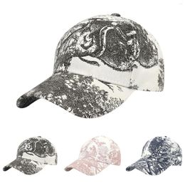 Ball Caps Ripped Baseball Cap Washed To Make Old Sun Shade Duck Soft Top Retro Women's All Mesh For Men