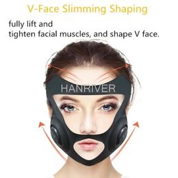 Electric V-shaped Thin Face Slimming Cheek Massager Lifting V-Line Lift Up Bandage EMS Therapy Device Beauty Machine 240221