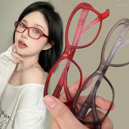 Sunglasses Sweet Flat Glasses Women Men Y2K Matte Retro Eyewear Irregular Reading Eyeglasses Trendy Brand Shades Anti-blue Light