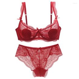 Bras Sets 2024 Sexy Bra Women Floral Embroidery Ultra Thin Thick Female Lingerie Lace 32/70 34/75 36/80 38/85 ABCD Cup Underwear