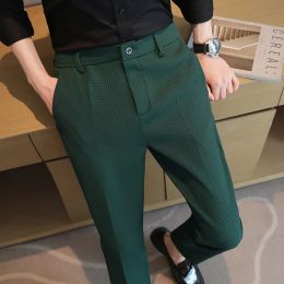 Pants Brand Casual Suit Pants Men Spring and Summer Comfortable Solid Full Length Men Dress Pants Korean Fashion Men Trousers 2938