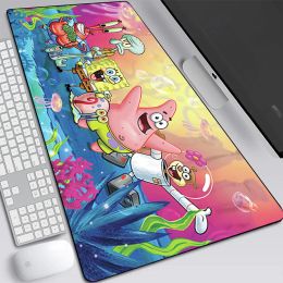 Pads SpongeBobs Large Gaming Mouse Pad Computer Laptop Mousepad Keyboard Pad Desk Mat PC Gamer Mouse Mat XXL Carpet Office Mausepad