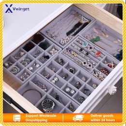 Jewelry Pouches Trendy Portable Stylish Earring Storage Must-have Sleek Compact Fashionable Space-saving Ring Organizer