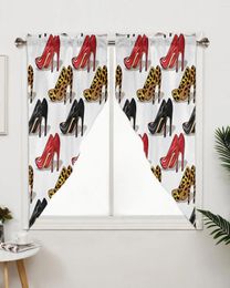 Curtain Valentine'S Day High Heels Window Treatments Curtains For Living Room Bedroom Home Decor Triangular