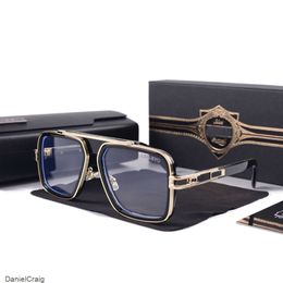 2022 Men Vintage Pilot Sunglasses square Women's Sun glasses Fashion Designer Shades Luxury Golden Frame Sunglasses UV400 Gradient LXN-EVO DITA 24