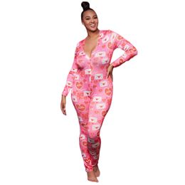 Designer Tight Jumpsuits Women Casual V-neck Bodycon Slim Long Playsuit Rompers Free Ship