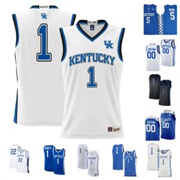 Kentucky Wildcats 0 Rob Dillingham 1 Justin Edwards 20 Joey Hart 22 Walker Horn 12 Antonio Reeves 15 Reed Sheppard basketball jersey 3 Adou Thiero 21 D.J. Wagner custom