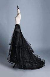 Cheap Black Ball Gown Crinoline Petticoats Plus Size Bridal Hoop Skirt High Quality Tiered Wedding Accessories2456450