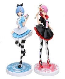21cm anime figure ReLife in a different world from zero RamRem in Wonderland action figure model Toy Great Gifts T2006035384875