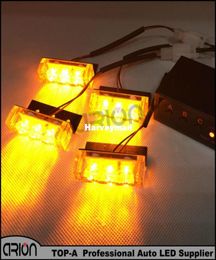 Car Truck LED Bright Flashing Blink Grill Lamp Strobe Lights Amber Yellow 43 LED3360740