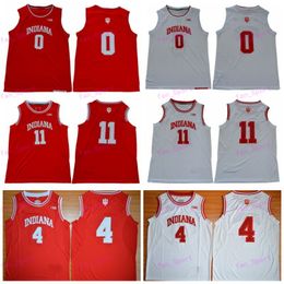 NCAA Indiana Hoosiers Basketball Jerseys Stitched College 4 Victor Oladipo 11 Isiah Thomas 40 Cody Zeller Shirt Jersey Red White