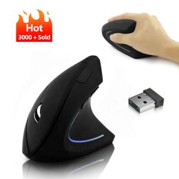 Mice Wireless Mouse Vertical Gaming Mouse USB Computer Mice Ergonomic Desktop Upright Mouse 1600DPI for PC Laptop Office Home