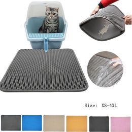 Mats Pet Cat Litter Mat Toilet Waterproof Double Layer Cat Sand Litter Mat EVA Foldable Pet Carpet Bed Pads For Cats Pet Supplies