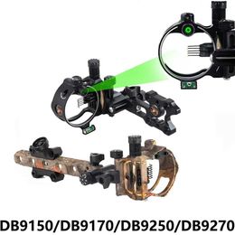 Bow Arrow Topoint 5/7 Pin Bow Sights DB Series Retina Micro Adjust Tool Less Design for Recurve/Compound Bows Archery Hunting YQ240301