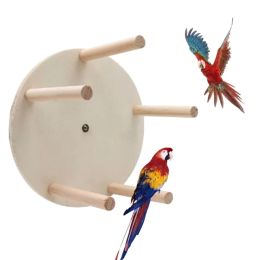 Perches Natural Wood Bird Perch Stand Wheel Branch Perch for Parrotss Parakeets Toy Branch Bird Cage Accessories